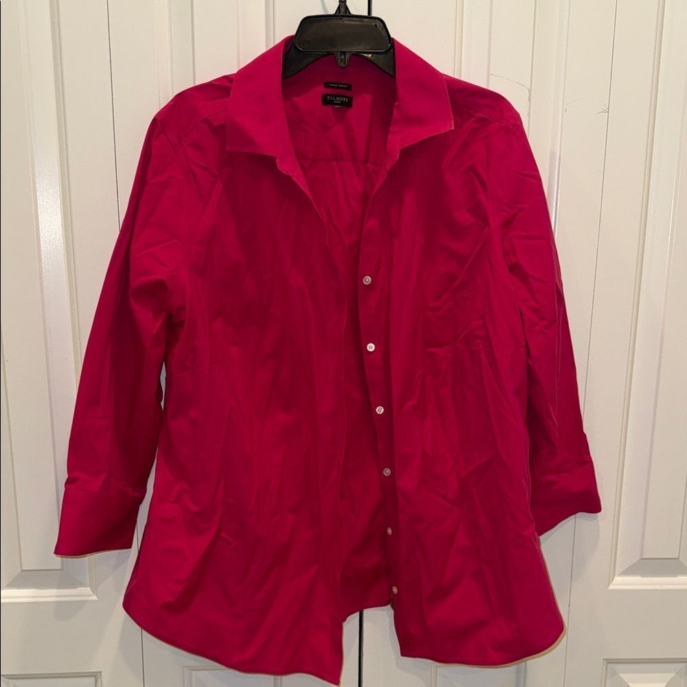 Talbots Bright Fuchsia Button-Down Shirt